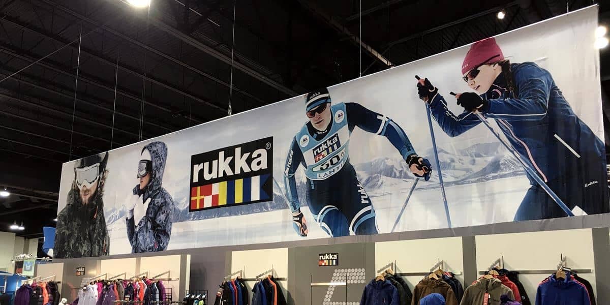 Custom Rukka Banners for the Outdoor Retailer Snow Show