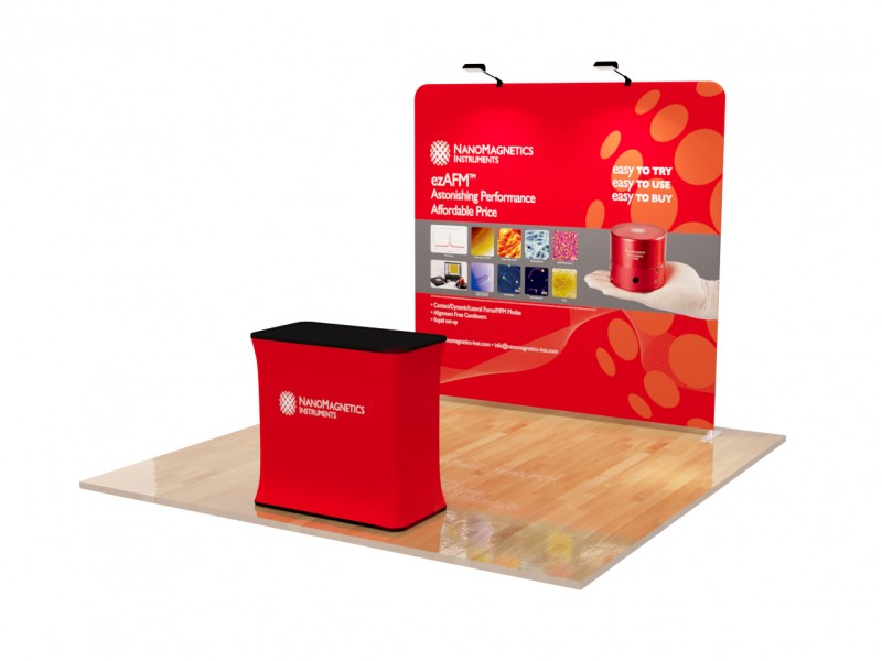 Straight tension fabric trade show display kit