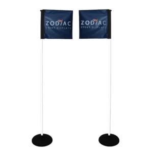 Corner flag Rendering of Zodiac Event Displays used for field events.