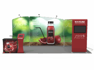 Waveline 10 x 20ft Custom Trade show Booth Combo 10