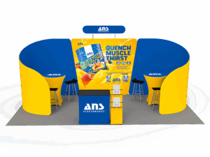10 x 20ft Custom Trade show Booth Combo 09