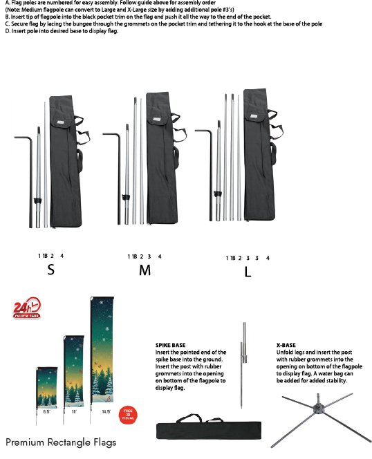 Feather banner setup instructions