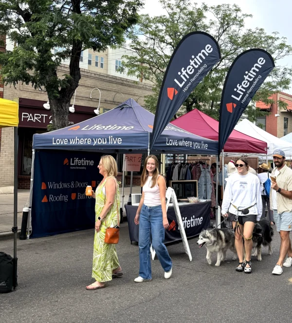 Lifetime pop up tent at the Highlands Farmers Market