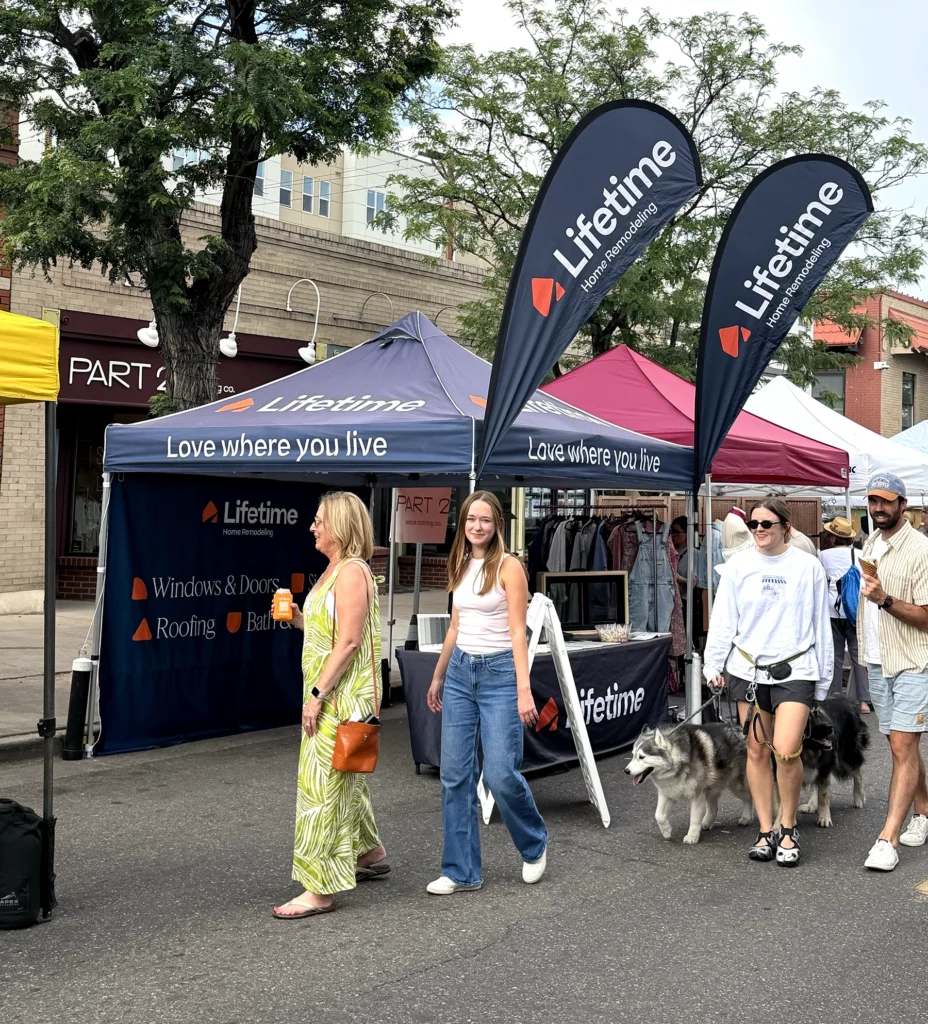 Lifetime pop up tent at the Highlands Farmers Market