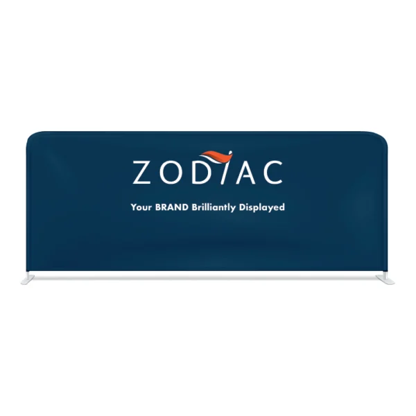 Zodiac Branded 20' Straight Tension Fabric Wall