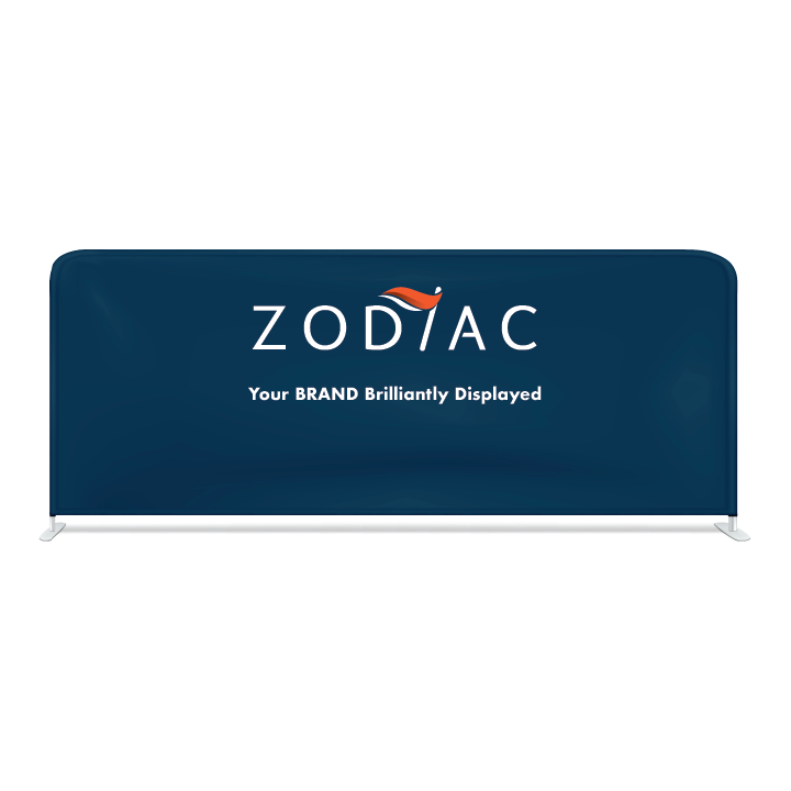 Zodiac Branded 20' Straight Tension Fabric Wall