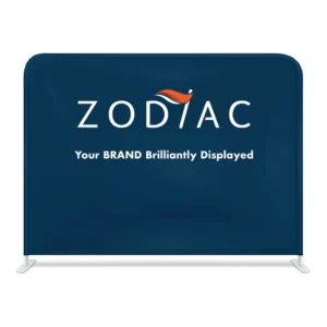 Zodiac branded 10' Straight Tension Fabric Wall