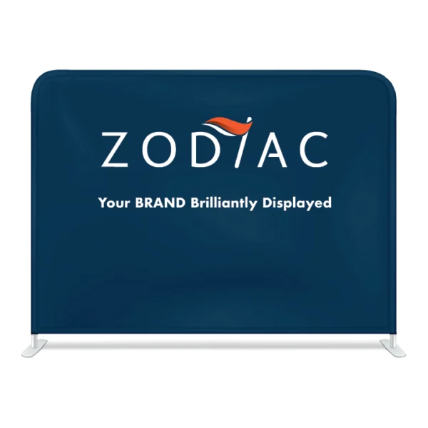 Zodiac branded 10' Straight Tension Fabric Wall