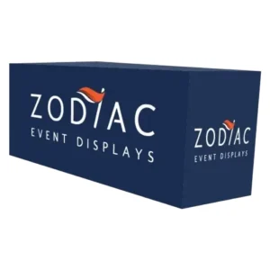 Fitted Tablecloth rendering of Zodiac Event Displays.
