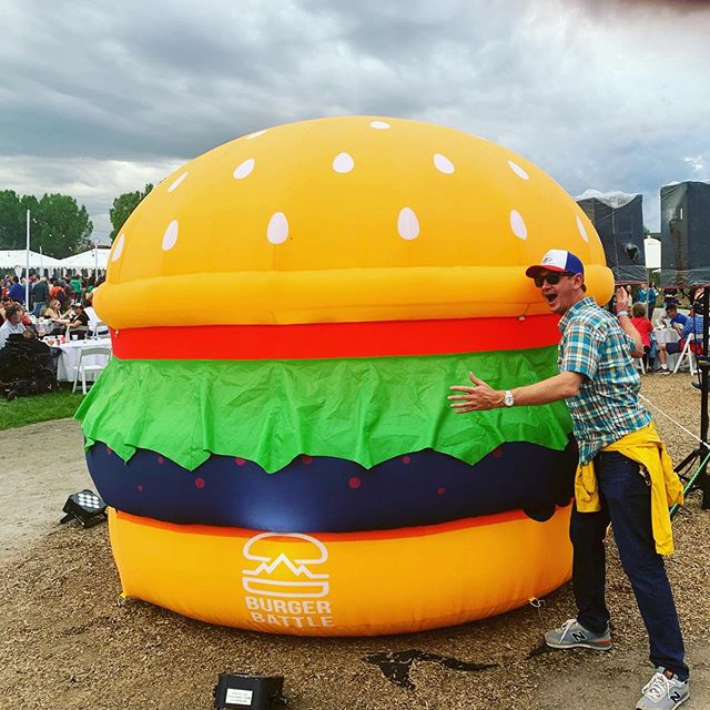 Custom Inflatable Burger used for Denver Burger Bash.