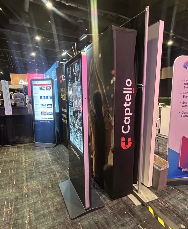 Expanding Backwall used at Captello marketing event.