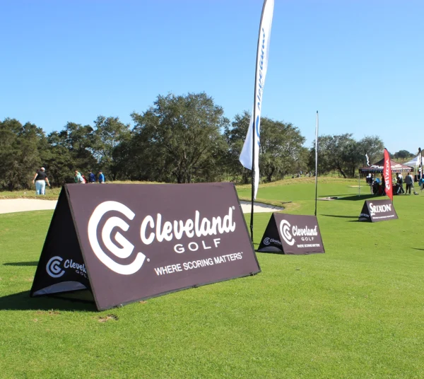 Rectangle Sideline Pop-up A-Frame used at Cleveland Srixon golf event.