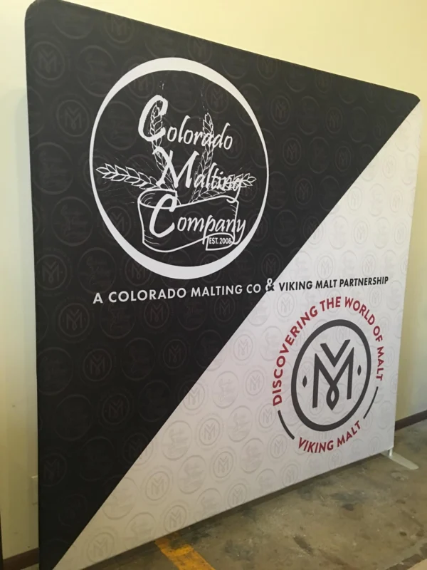 Straight Tension Backwall used at Colorado Malting brewing event.
