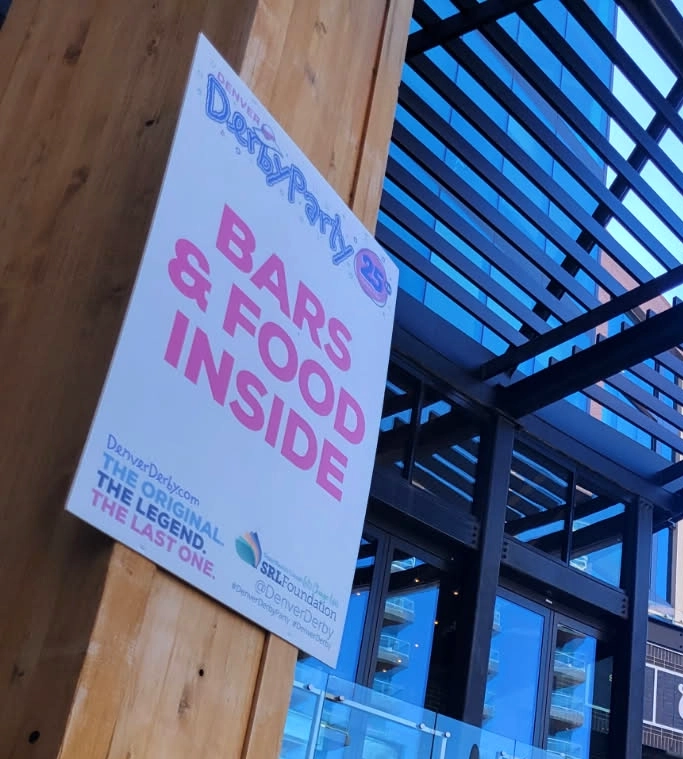 Coroplast Custom Directional Signage used for the Denver Derby Party.