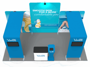 10 x 20ft Custom Trade show Booth Combo 15