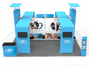 20 x 20ft Custom Trade show Booth Combo D