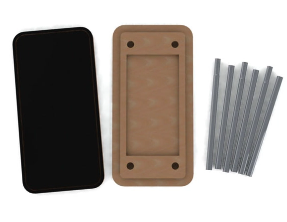 Counter, Bottom and Support Bar Hardware for Square Tension Podium.