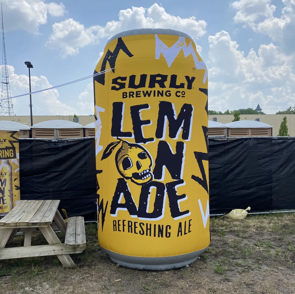 Inflatable Beer Can for Surly brewery event.