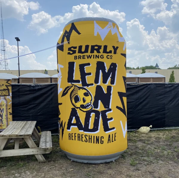 Inflatable Beer Can for Surly brewery event.