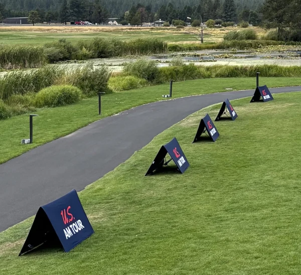 US AM tour ex-up banner used at golf event