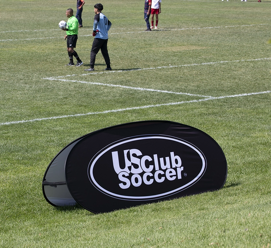 Horizontal A-Frame Banner used for US Club Soccer event in Colorado.