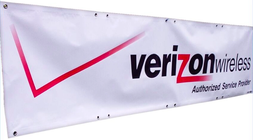 Vinyl Banners used for Verizon Wireless signage.