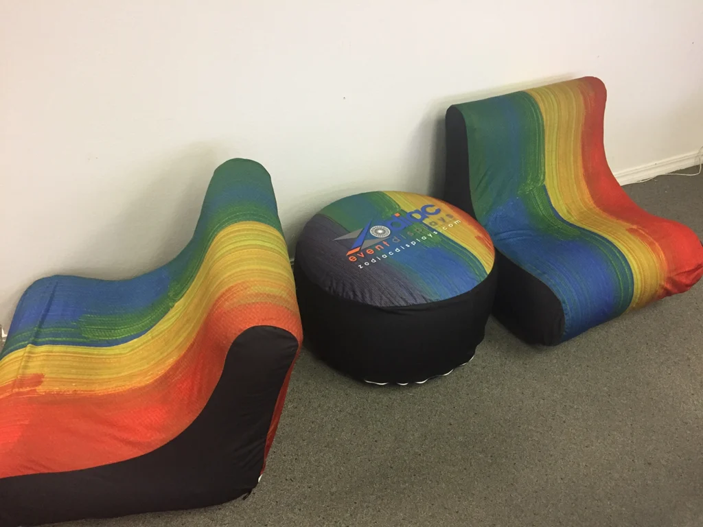 Inflatable Furniture for Zodiac Event Displays office.