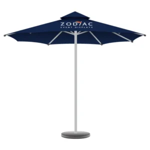 Market Umbrella branded for Zodiac Event Displays.