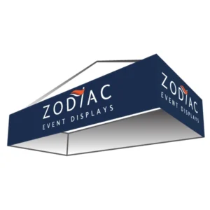Rectangle Hanging Banner rendering of Zodiac Event Displays.