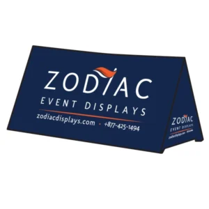 Rectangle Sideline Pop-up A-Frame rendering of Zodiac Event Displays.