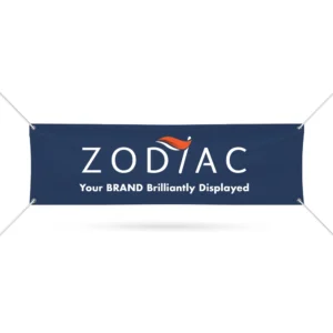 Custom Vinyl Banner branded for Zodiac Event Displays
