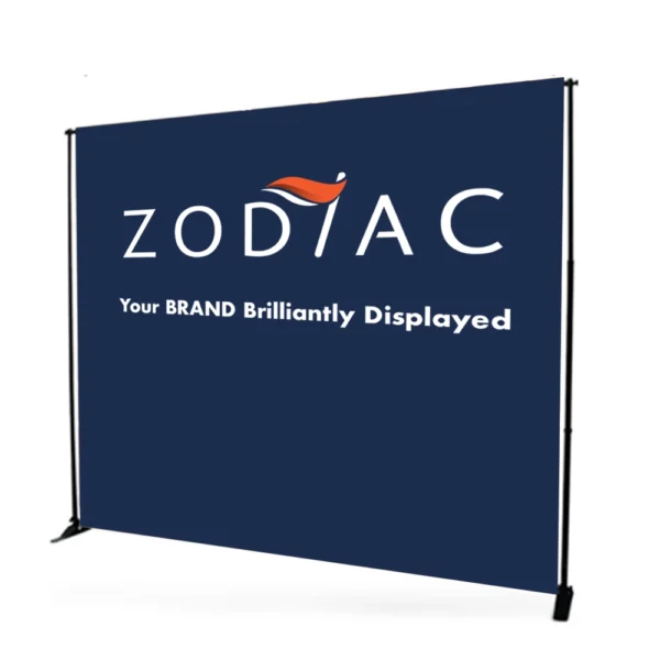 Adjustable Photography Backwall rendering of Zodiac Event Displays."