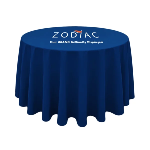 Round Tablecloth rendering of Zodiac Event Displays.