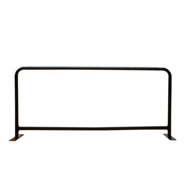 Blank barricade frame showing hardware