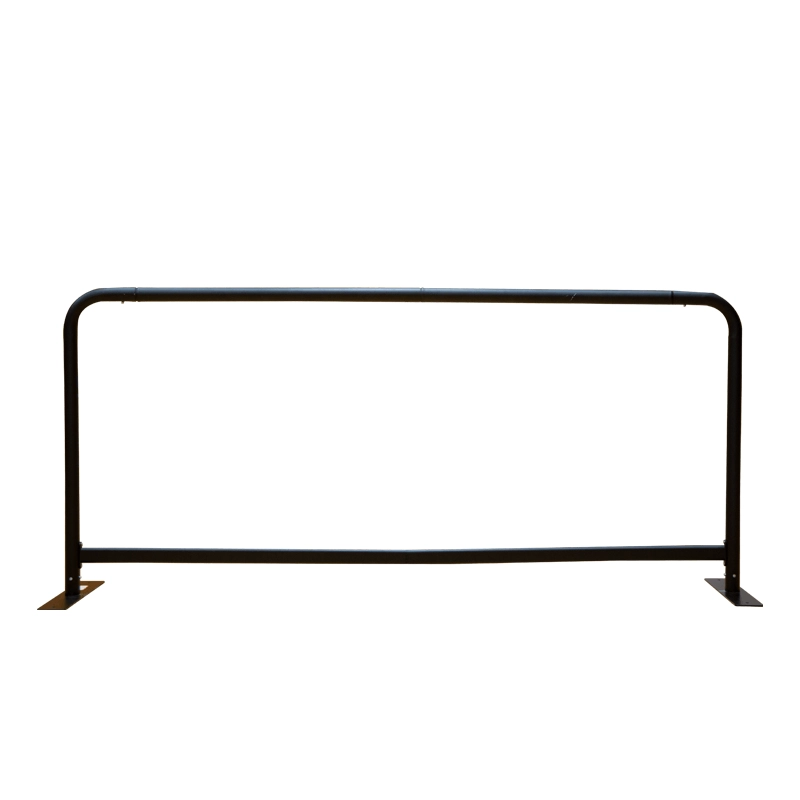 Blank barricade frame showing hardware