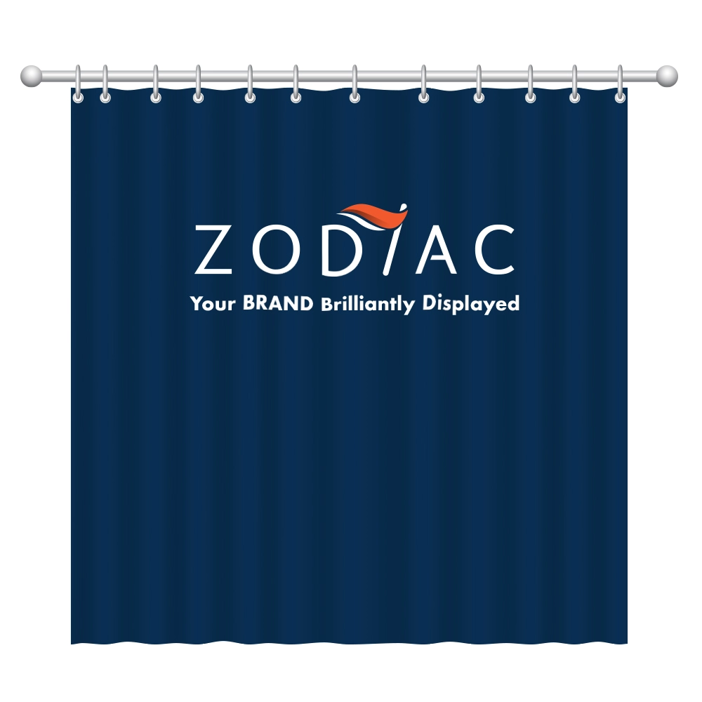 Shower Curtain rendering of Zodiac Event Displays.