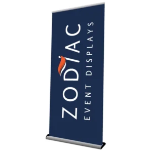 Value Retractable Banner Stand rendering of Zodiac Event Displays.