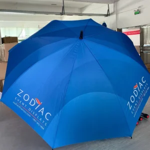 Golf Umbrella with Zodiac Event Displays custom branding