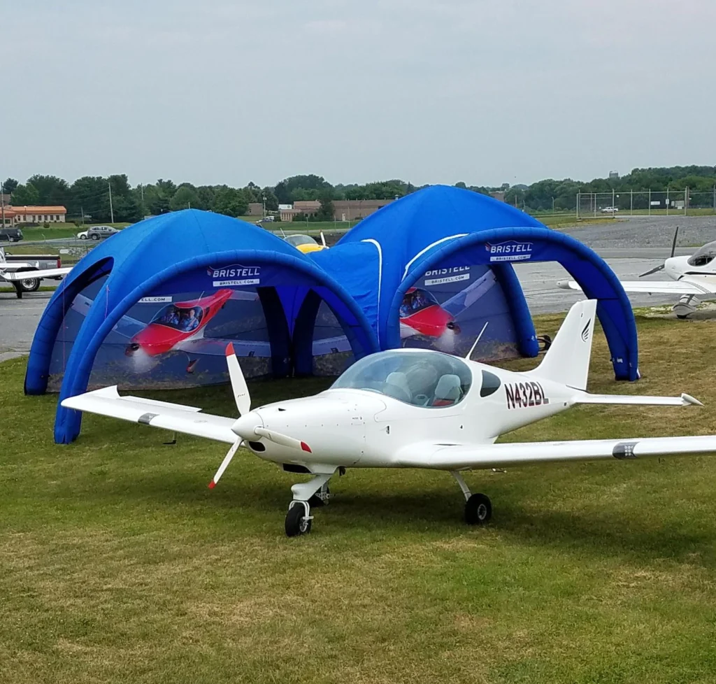 Inflatable Air Tent used at Bristell Aircraft Aviation event.