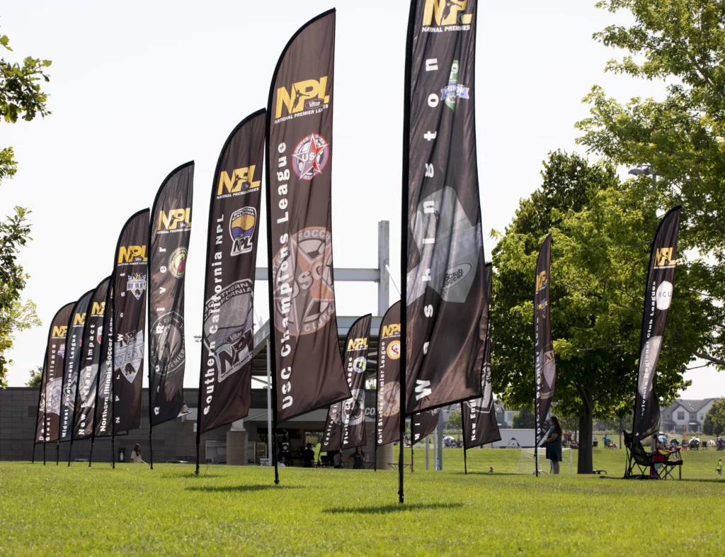 Wing banners used at US Club Soccer event