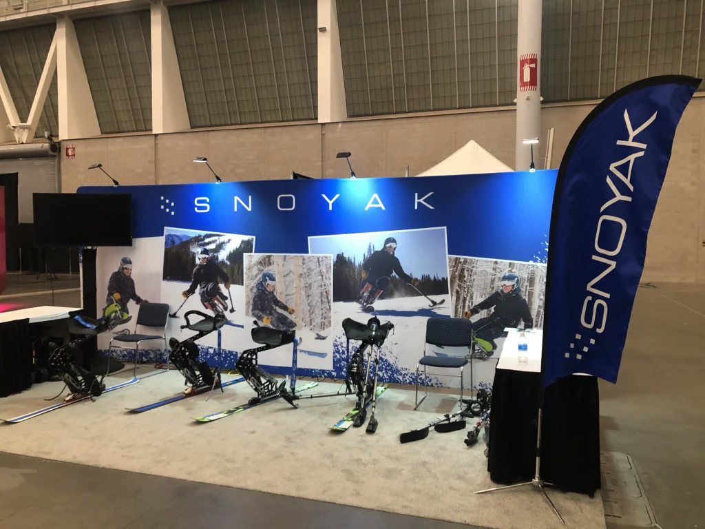 Wing Banner and Tension Backwall used at Snoyak ski event. Snowbound.