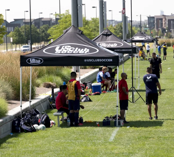 Pop-up Tents used at US Club Soccer at soccer event