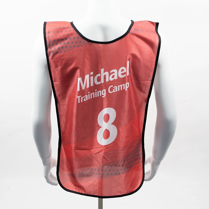 Adult Sports Bibs used for Running, Sk, Snowboard, or any competitive action sports. Back side.