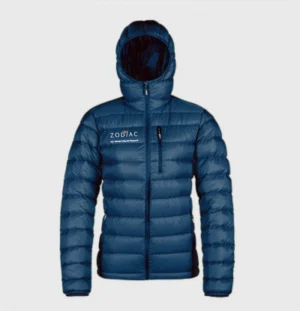 Puffy jacket branded for Zodiac Event