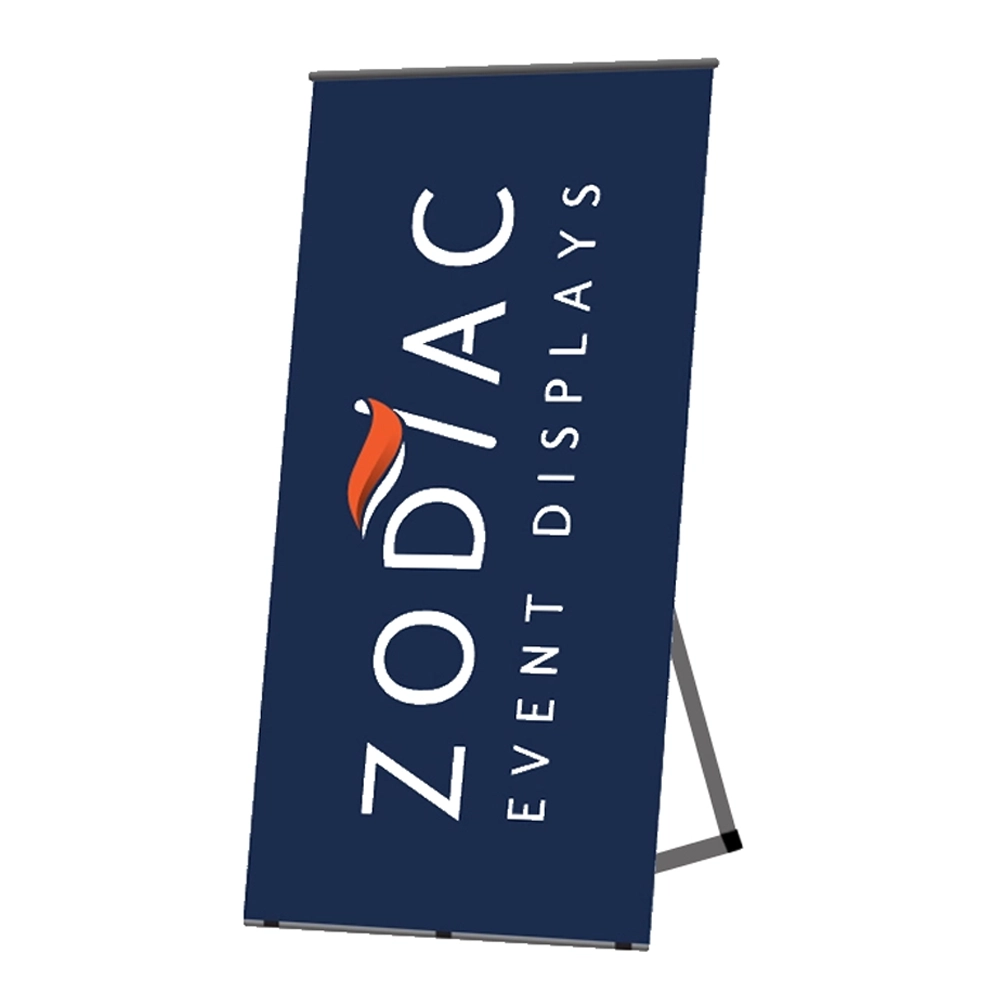 Ex-T Banner Stand rendering of Zodiac Event Displays.