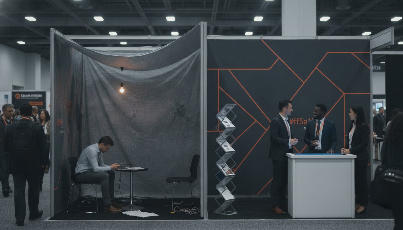 DIY Trade Show Backdrop vs Professional: The 2026 Visual Impact Guide