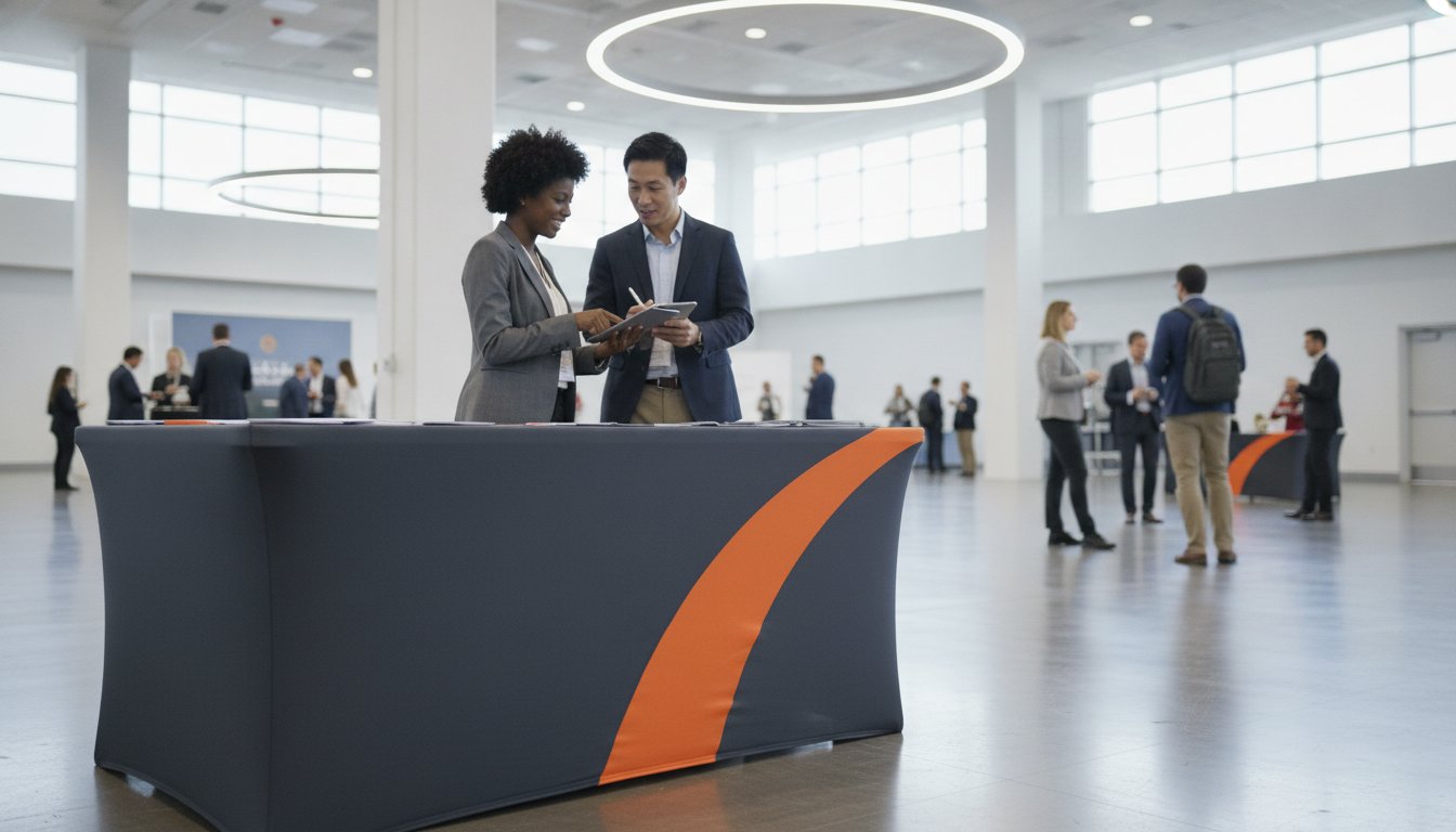 How to Design a Trade Show Table Cloth: The 2026 High-Impact Guide