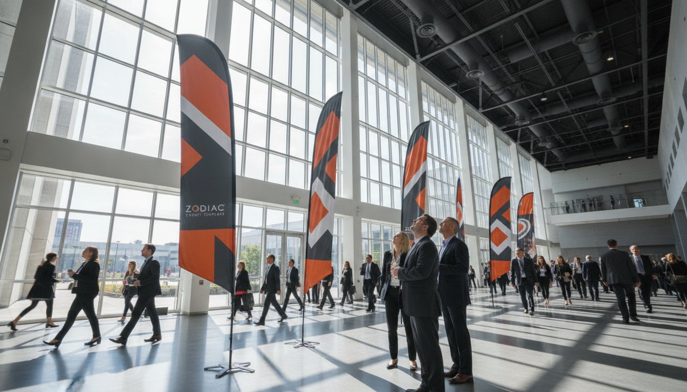 Using Custom Flags to Attract Trade Show Visitors: The 2026 Strategic Guide