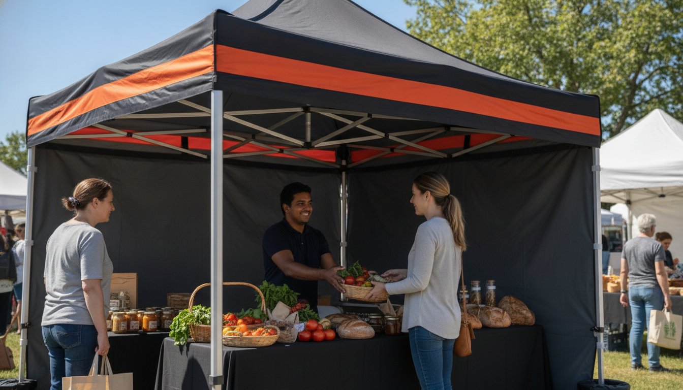 Farmers Market Vendor Tent with Logo: The 2026 Guide to High-Impact Branding