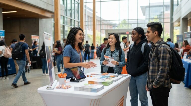 University Recruitment Fair Table Display: Design a Standout Campus Setup